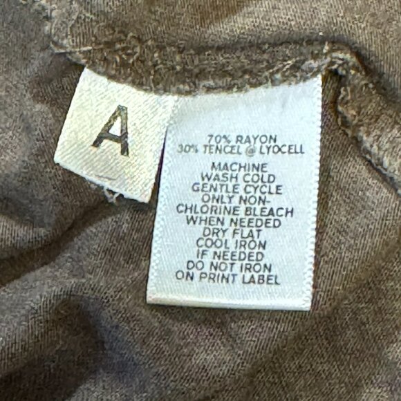 #170 Women's Loft Long Sleeve Top with Cowl Neckline, Brown, Size Medium - Picture 4 of 4